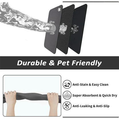 Pawfect Smooth Pet Feeding Mat – Absorbent, Anti-Slip & Quick-Dry