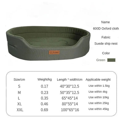 Pawfect Dual-Sided Pet Bed with Waterproof Oxford Base & Fleece Cushion