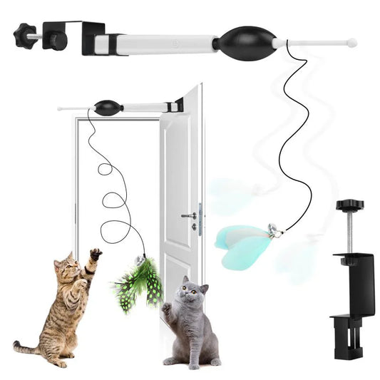 Pawfect Door-Hanging Cat Toy – Automatic Feather Teaser for Active Indoor Play
