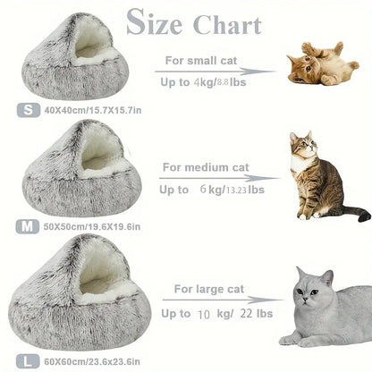 Pawfect Plush Hooded Calming Bed