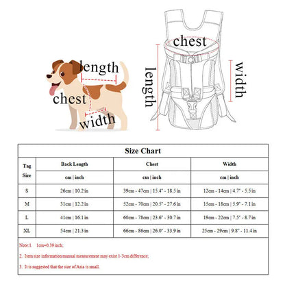 Pawfect Adjustable Pet Front Carrier Backpack