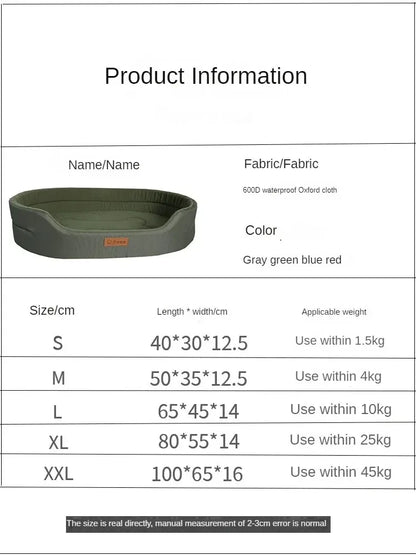 Pawfect Dual-Sided Pet Bed with Waterproof Oxford Base & Fleece Cushion