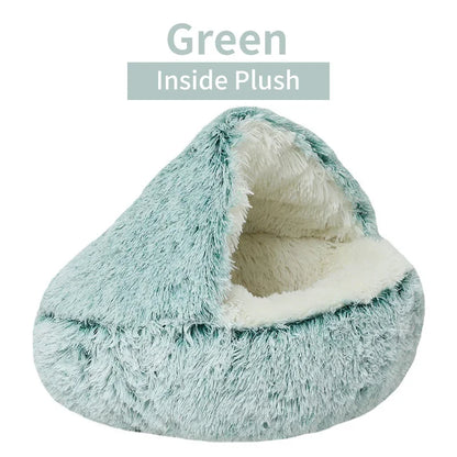 Pawfect Plush Hooded Calming Bed