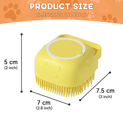Pawfect Pet Bathing & Massage Brush with Shampoo Dispenser