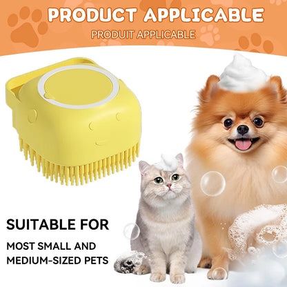 Pawfect Pet Bathing & Massage Brush with Shampoo Dispenser