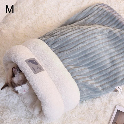 Pawfect Cozy Corduroy Cat Sleeping Bag